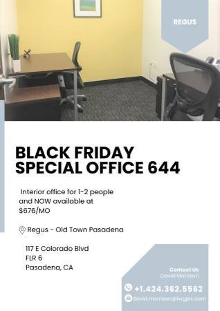 Office Space for Rent in Downtown Seattle, 1200 sqft at $3200/month