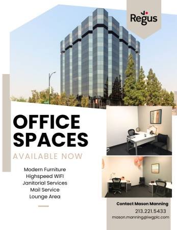 $950 / 80ft2 - Fully Furnished Private Office For You! (Burbank)