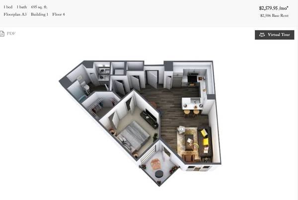 $2,200 / 1br - 800ft2 - Downtown Luxury 1-Bedroom Sublet or Lease Takeover (LOS ANGELES)