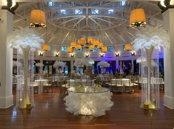 Unique Event Decor Rentals: Ostrich Feathers, Lampshades, Manzanita Trees, Backdrops in Mid City