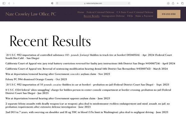 federal &amp; state criminal defense - Nate Crowley Law Office (LA, OC, Ventura, Inland Empire, all SoCal)