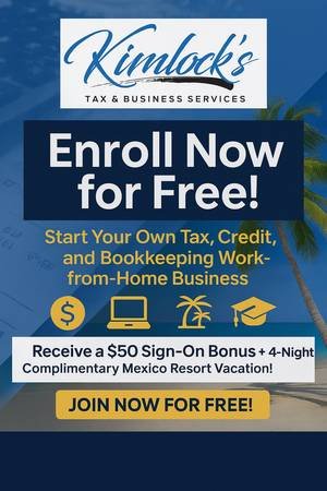 Free Tax Preparer Training - Work from Home - Earn Up to Six Figures in Los Angeles, California