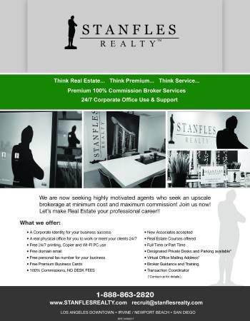 $500 Signup Bonus for Premium 100% Commission Real Estate Broker (Los Angeles Downtown, Pasadena, Santa Monica, Hollywood, Burbank)