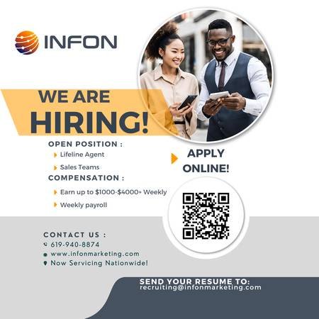 Lifeline ACP - Agent, Manager, and Team Positions with Competitive Pay