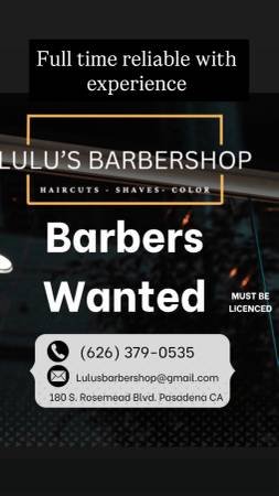 Barber/Cosmetologist (East Pasadena)