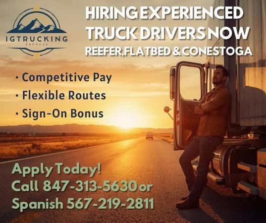 Now Hiring: Company Drivers and Owner-Operators